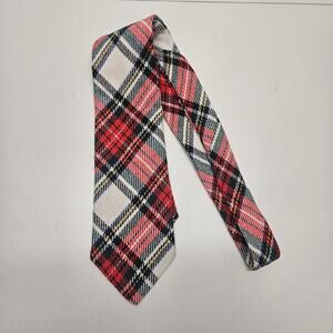 Vintage Men's Scottish Kilt Neck Tie Red Tartans 100% Wool Tie